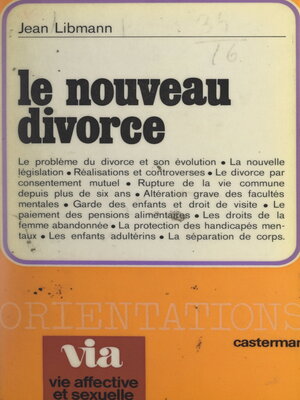 cover image of Le nouveau divorce